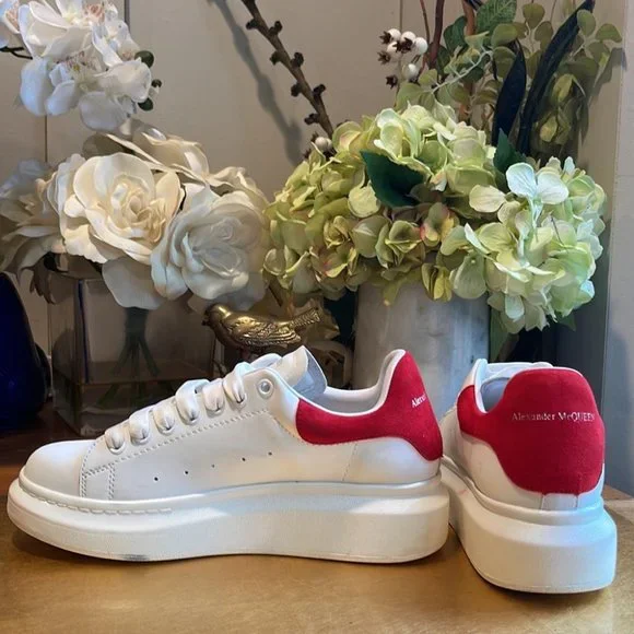 Alexander McQueen “Red and White Oversized Sneakers